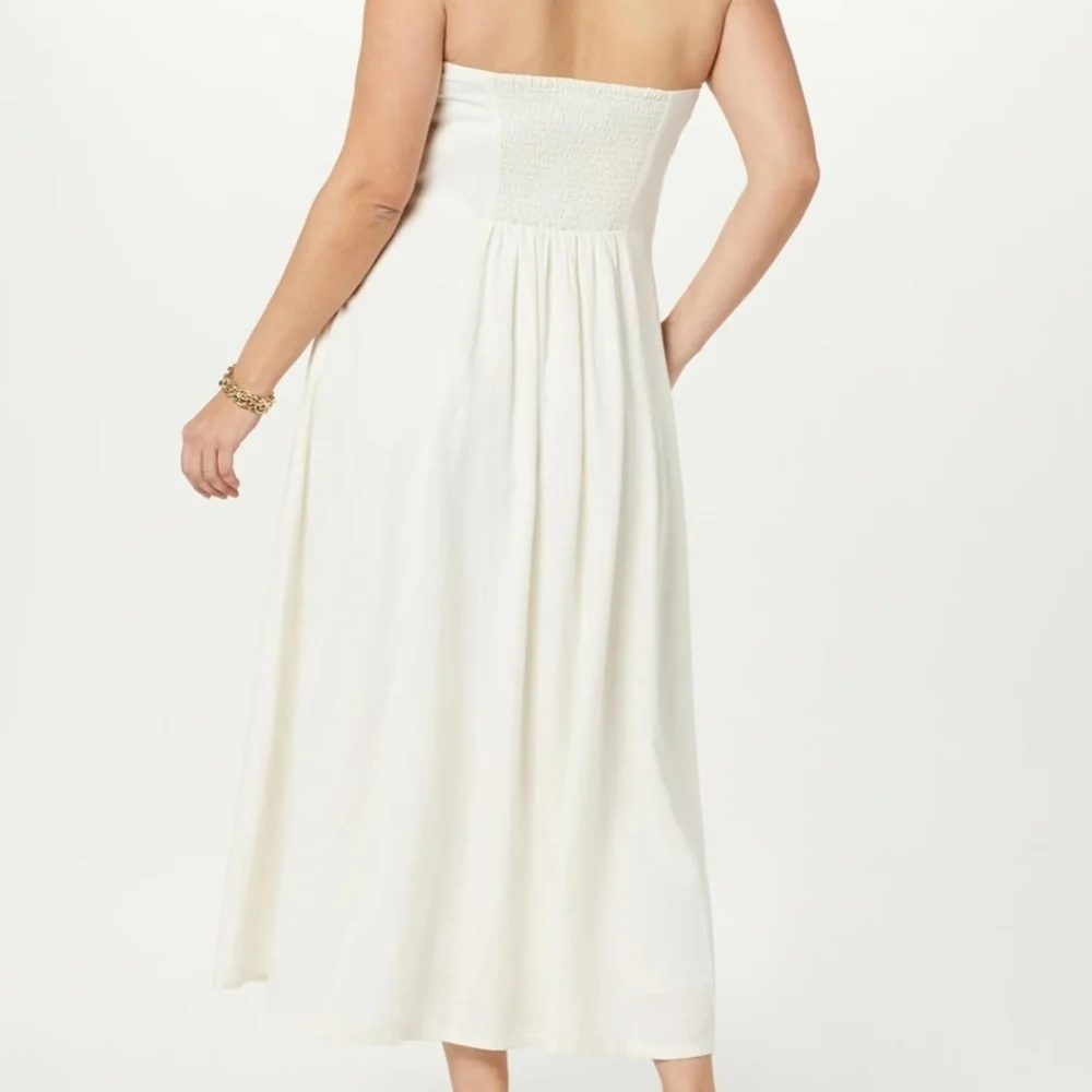 Amazon The Drop | White Strapless Maxi Dress | Size L | NWT - Picture 7 of 16